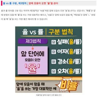 율 률 맞춤법 완벽정리 합격률 합격율_22