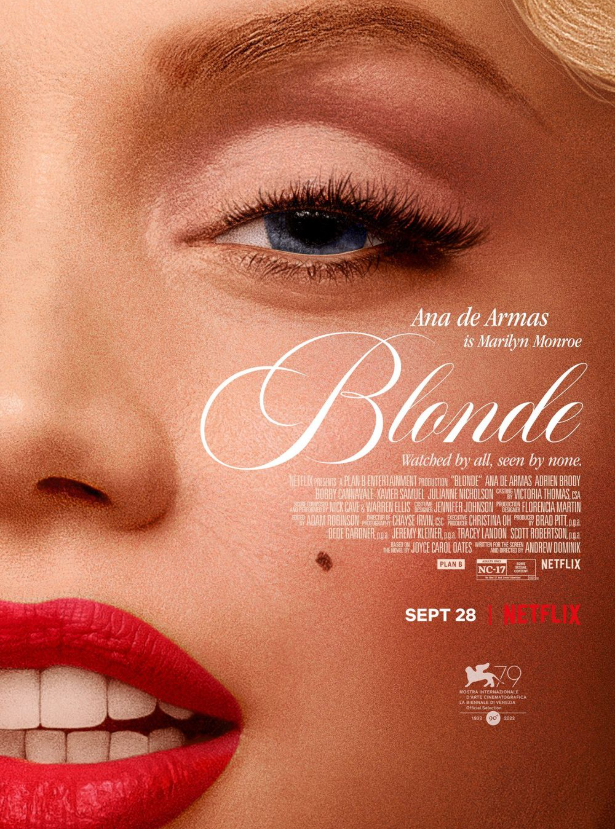 아나 데 아르마스가 연기한 영화 '블론드' 포스터 사진