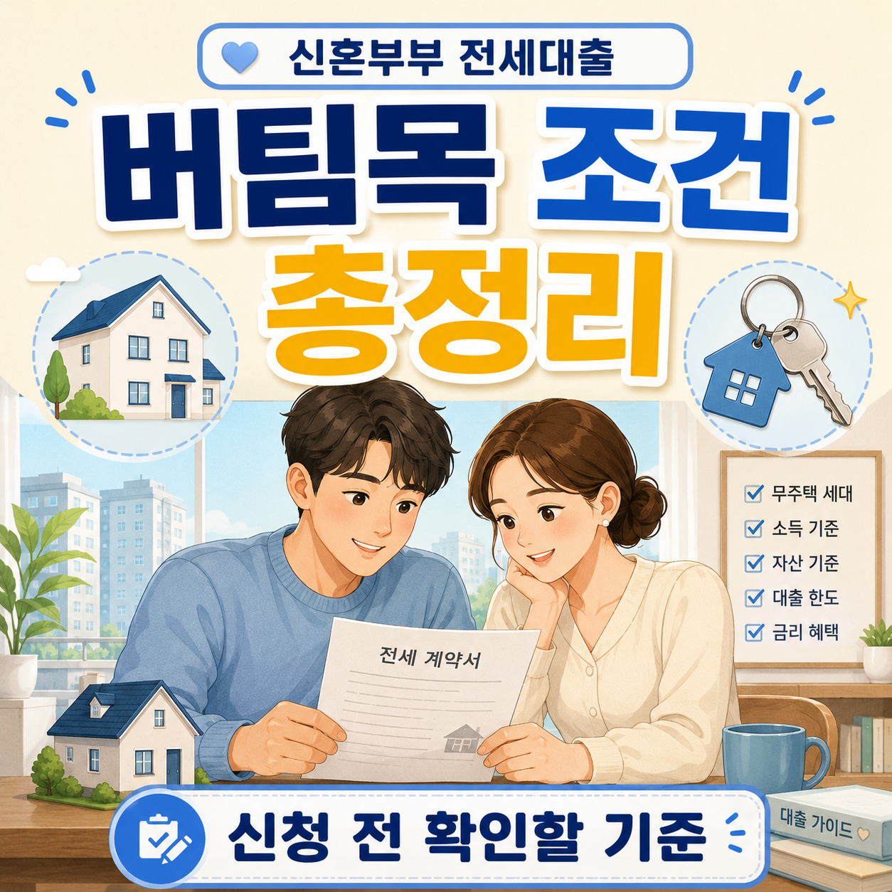 신혼부부 버팀목 전세대출 조건 정리 썸네일 이미지
