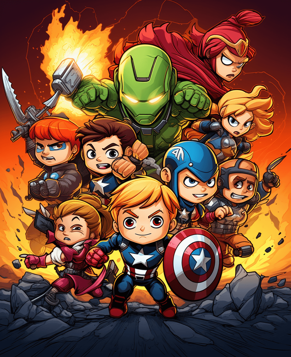 어벤저스 색칠공부 무료 다운로드