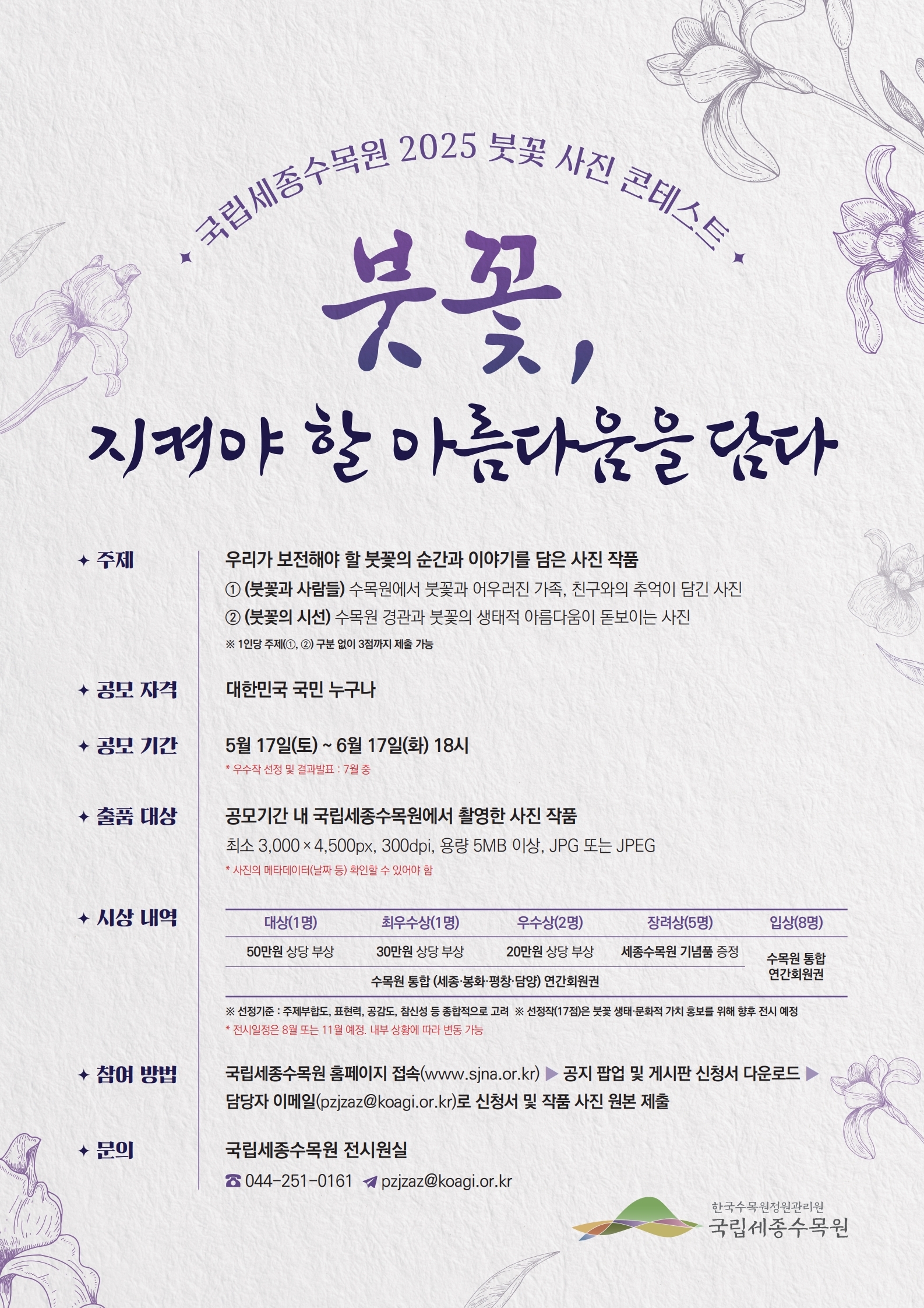 붓꽃 사진 콘테스트