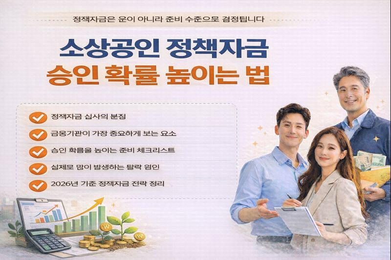 소상공인 정책자금 승인 확률 높이는 법