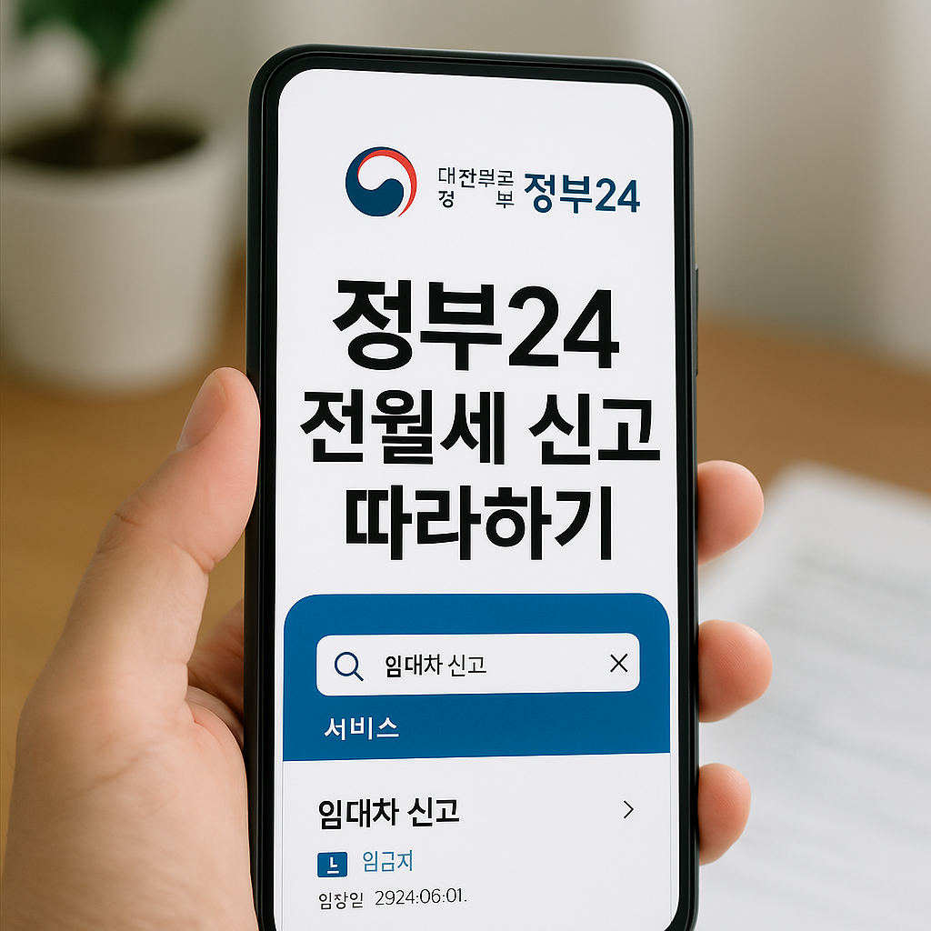 정부24 전월세 신고 따라하기