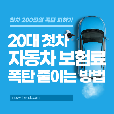 20대 자동차 보험료 평균 첫차 200만 원 폭탄 피하는 법 섬네일
