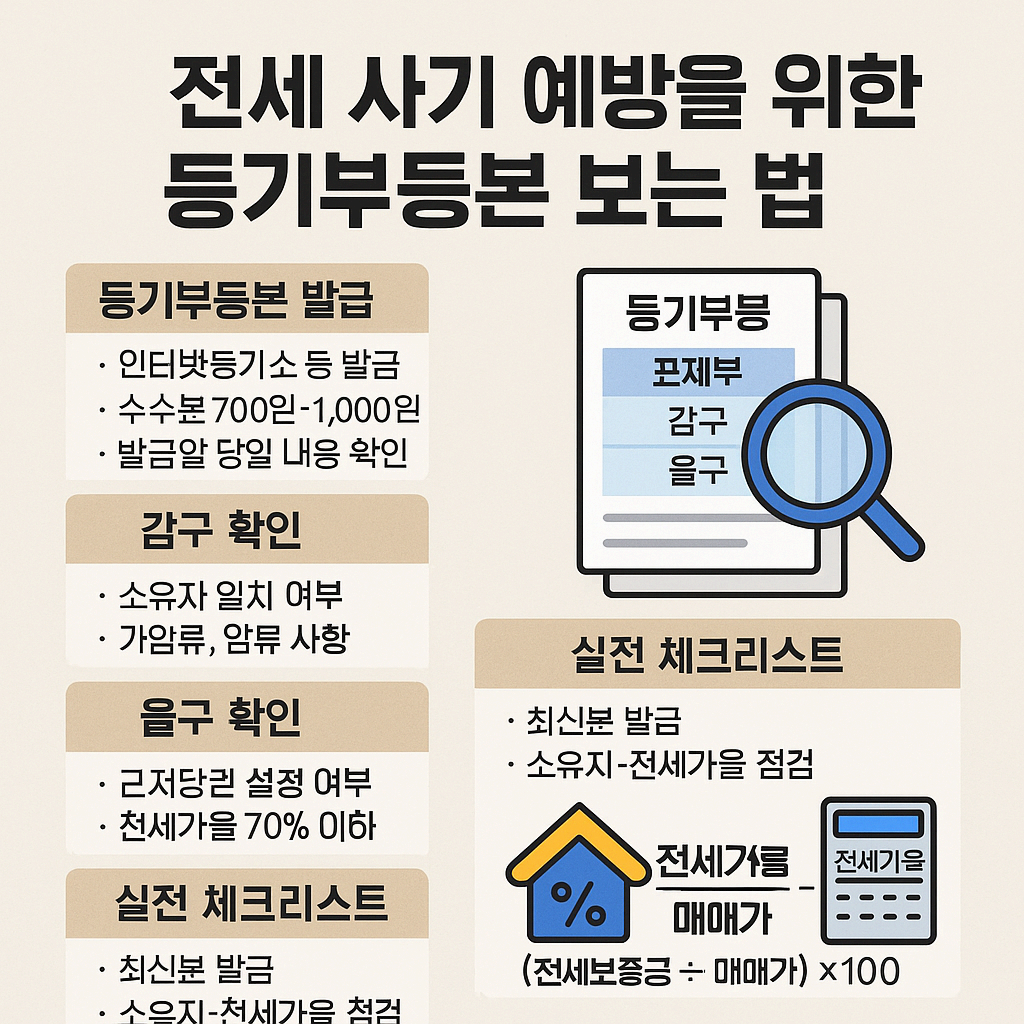 전세 사기 예방을 위한 등기부등본 보는 법