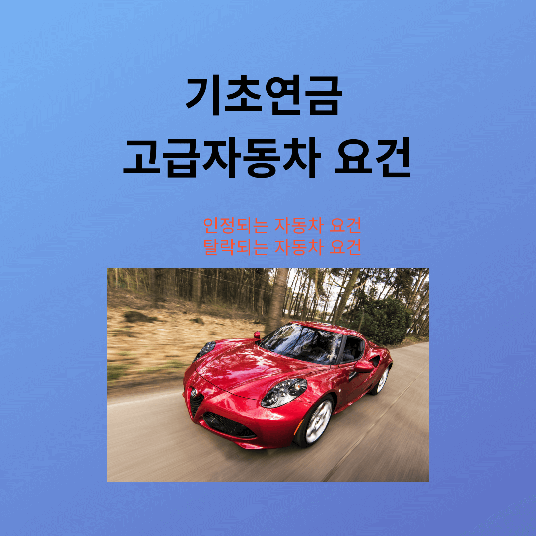 기초연금 자동차 조건