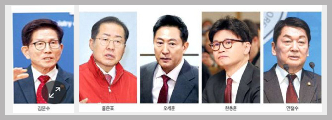 국민의힘 (보수) 진영 후보들