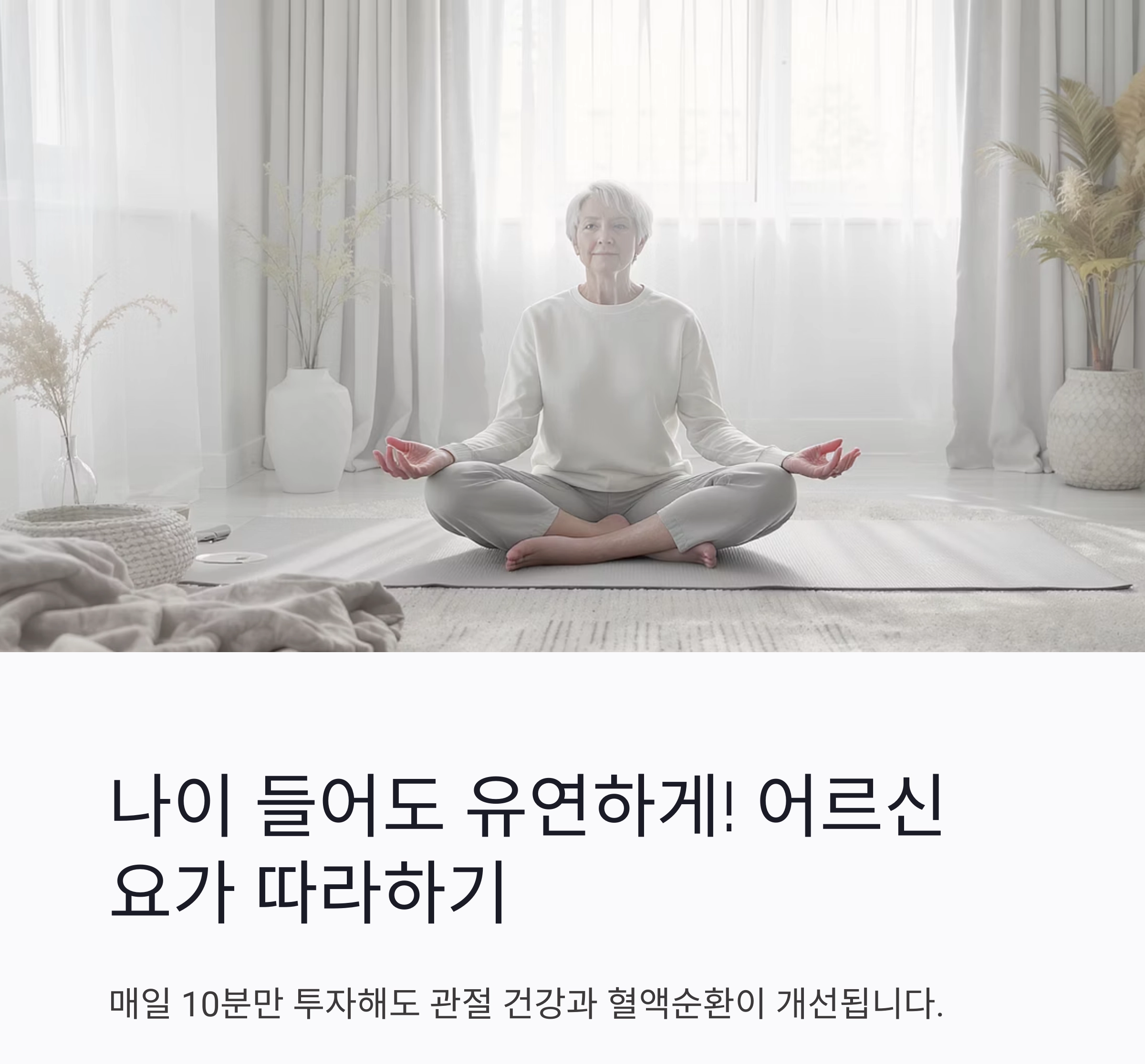 집에서 쉽게 따라하는 어르신 요가 루틴 모음