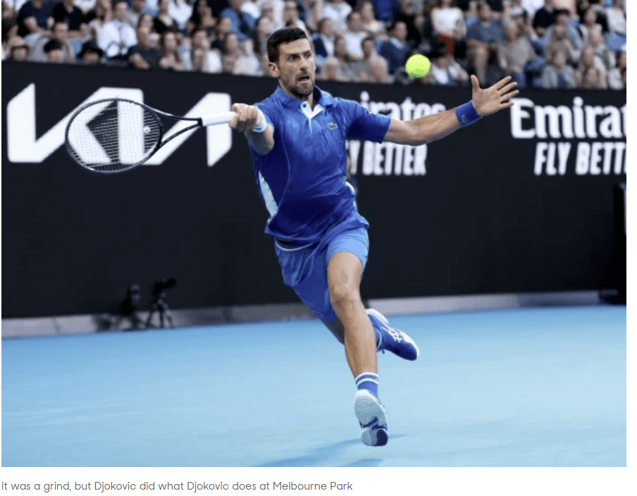 2024 호주 오픈 테니스대회 1라운드 경기결과 2라운드 대진표