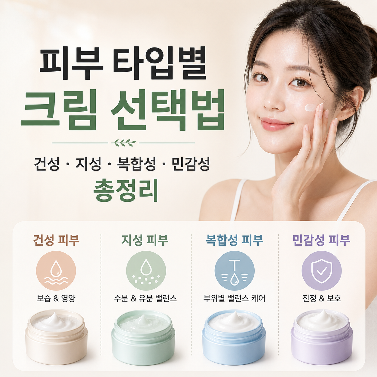 피부 타입별 크림 선택법
