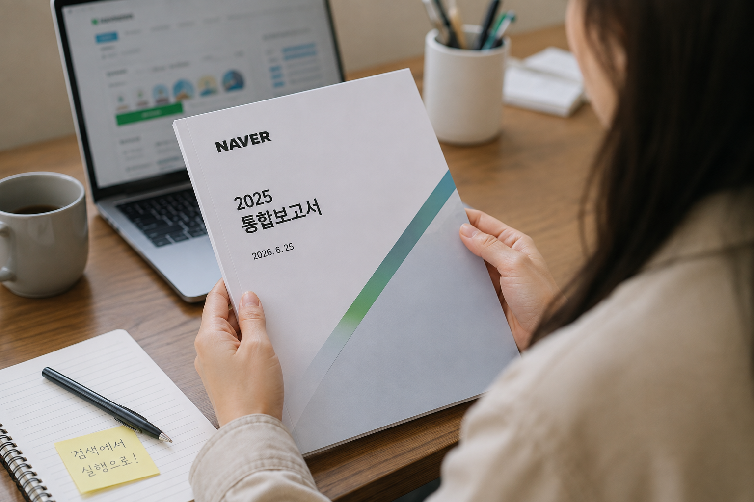 네이버 2025 통합보고서 On-Service AI, 초보 블로거가 밑줄 그은 세가지!