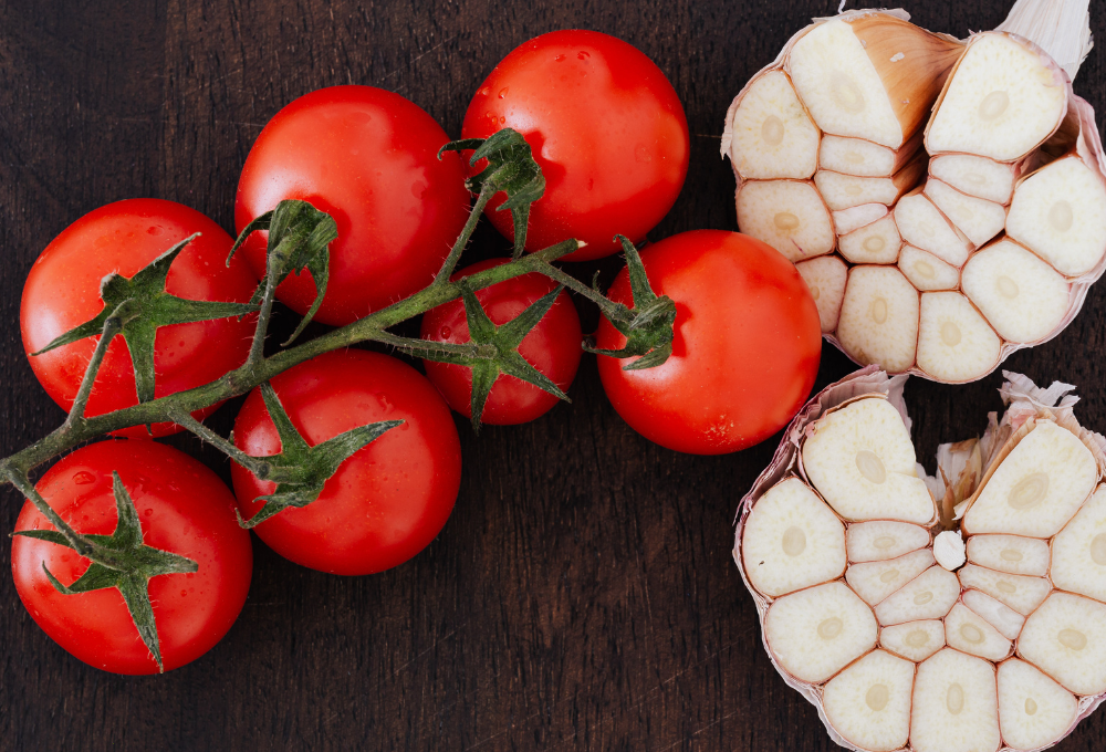 마늘과 토마토