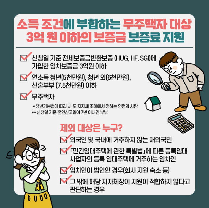 전세보증금반환보증 지원금 신청 방법