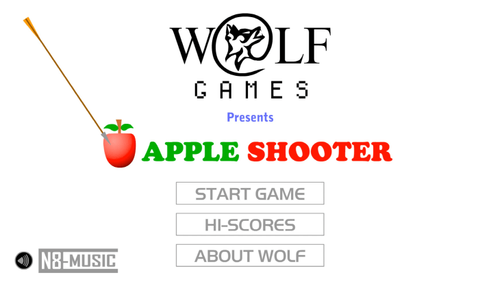 애플슈터-플래시게임-메인-화면