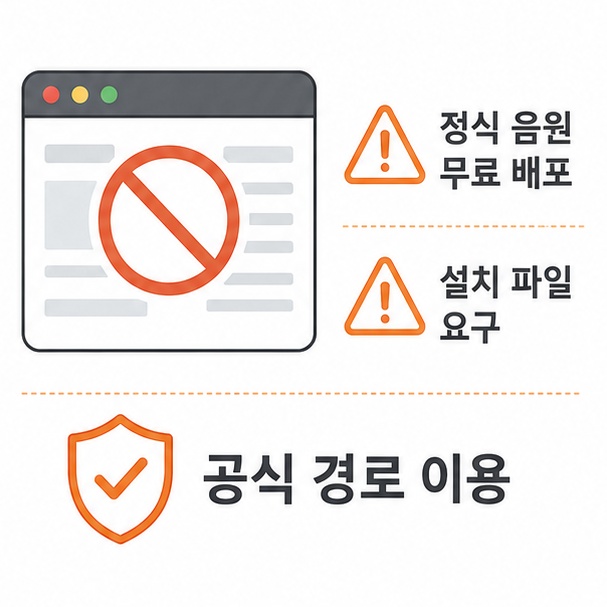불법 음원 사이트 주의할 점 안내