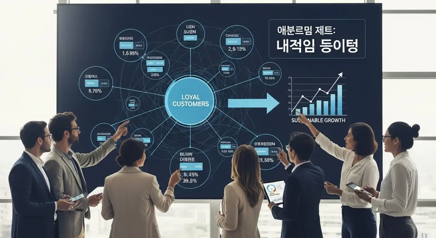 <img src="loyalty_driven_brand_growth.webp" alt="충성 고객이 브랜드 성장의 핵심 동력임을 강조한 마케팅 전략을 표현한 이미지 입니다">