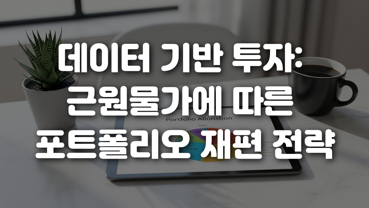 데이터 기반 투자 근원물가에 따른 포트폴리오 재편 전략