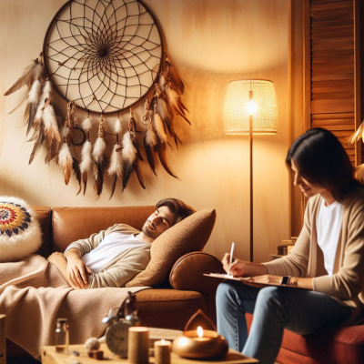 아늑한 분위기 속에서 노트를 작성하는 사람