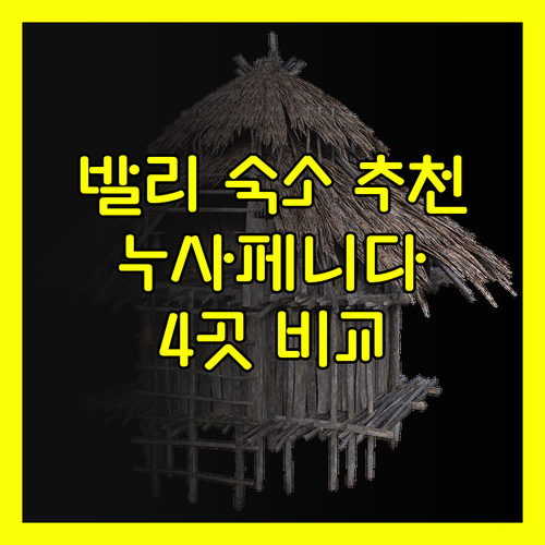 발리 누사페니다 여행 숙소 고민 끝!