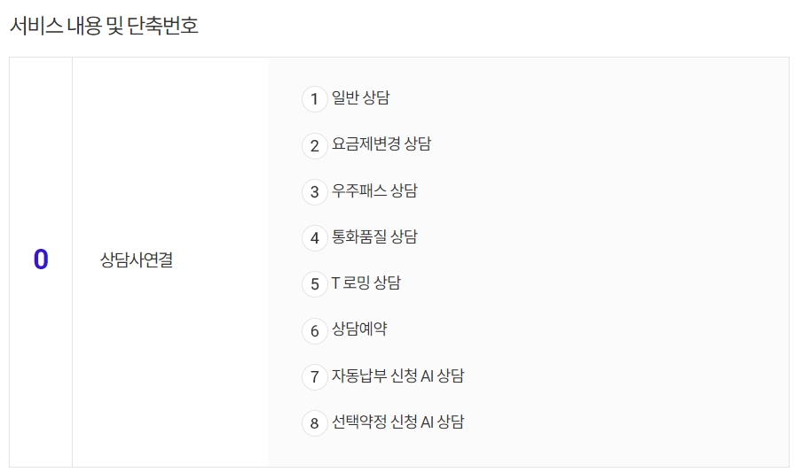 SKT 고객센터