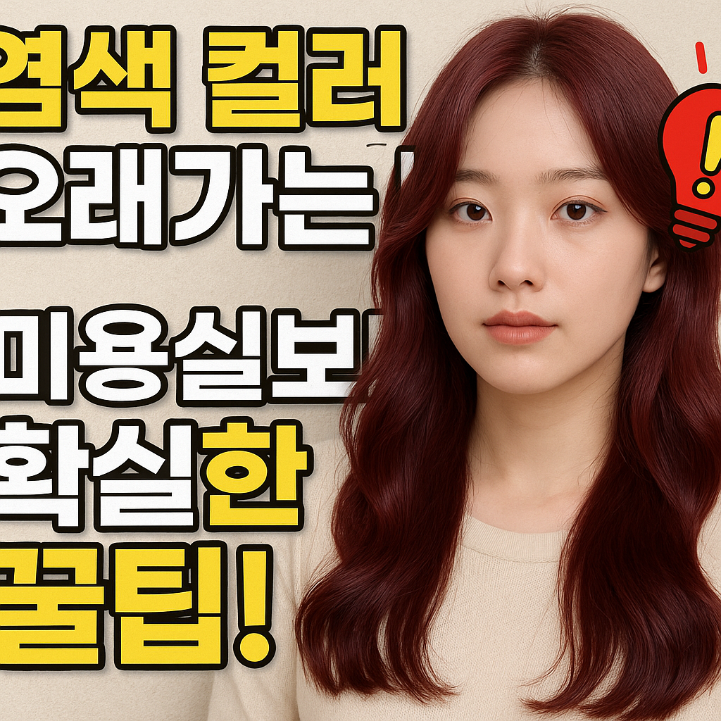 염색 컬러 오래가는 법