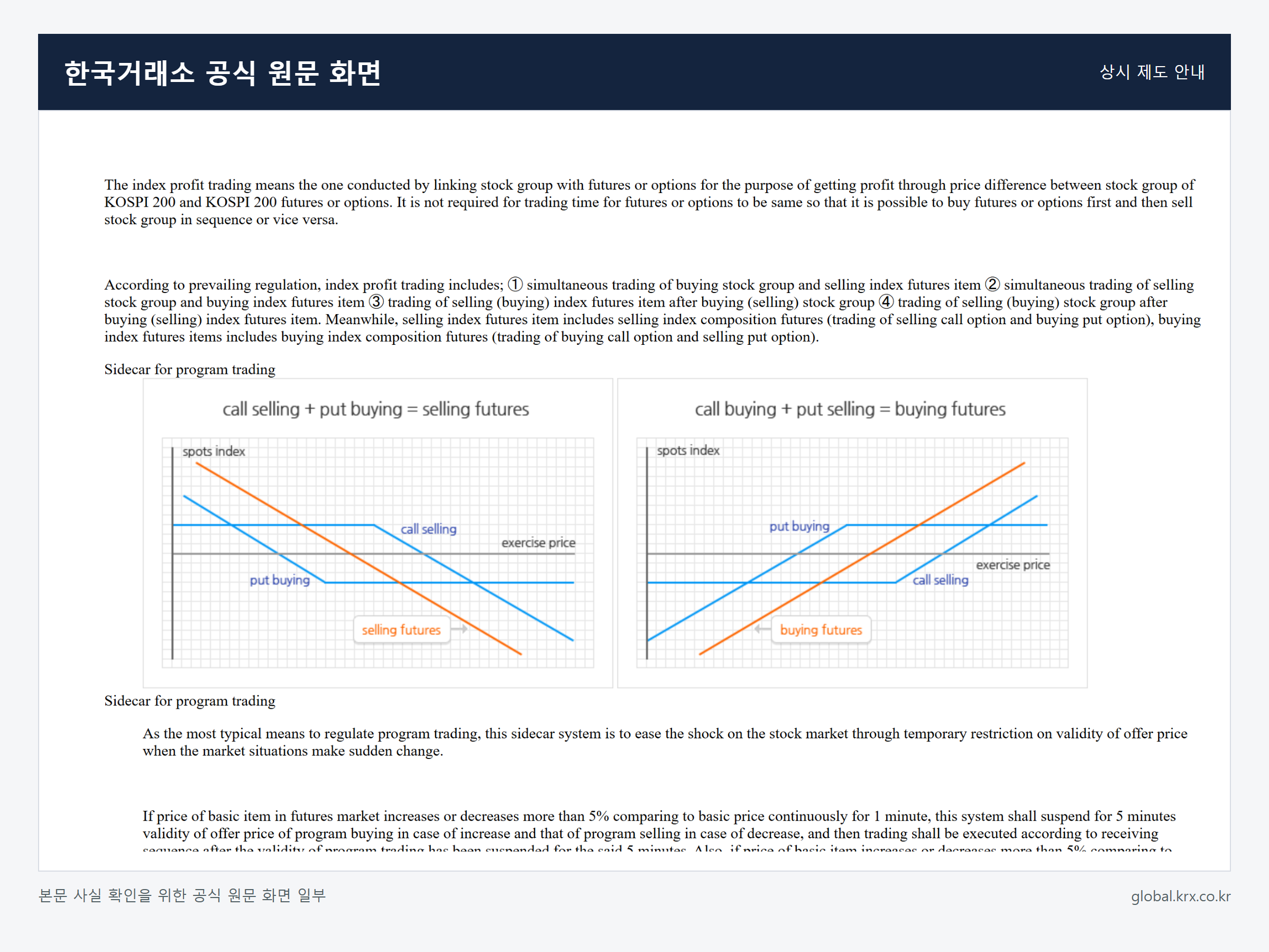 코스피·코스닥 급락 관련 한국거래소 공식 원문 화면