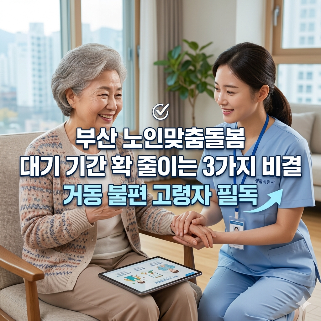 부산 노인맞춤돌봄 서비스 대기 시간 단축하는 방법 3가지