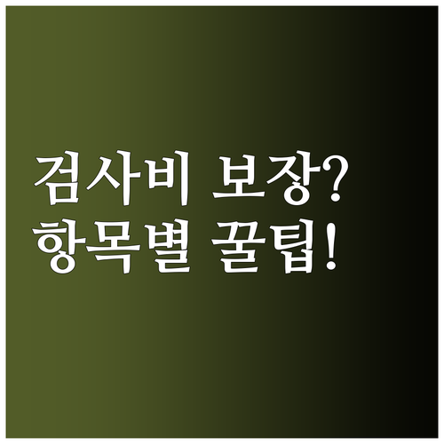 반려견 보험 검사비 보장 항목별 적용..