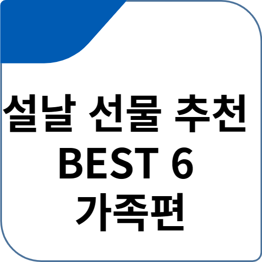 설날 선물 추천 BEST 6 가족편