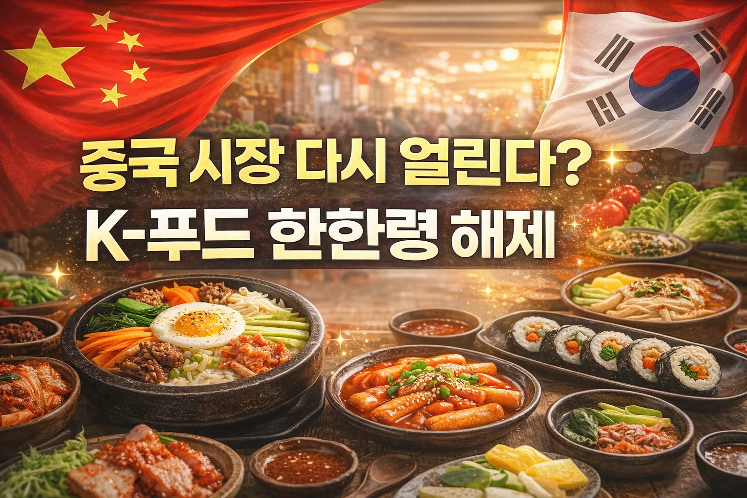 중국 시장 K-푸드 한한령 해제 가능성과 기회