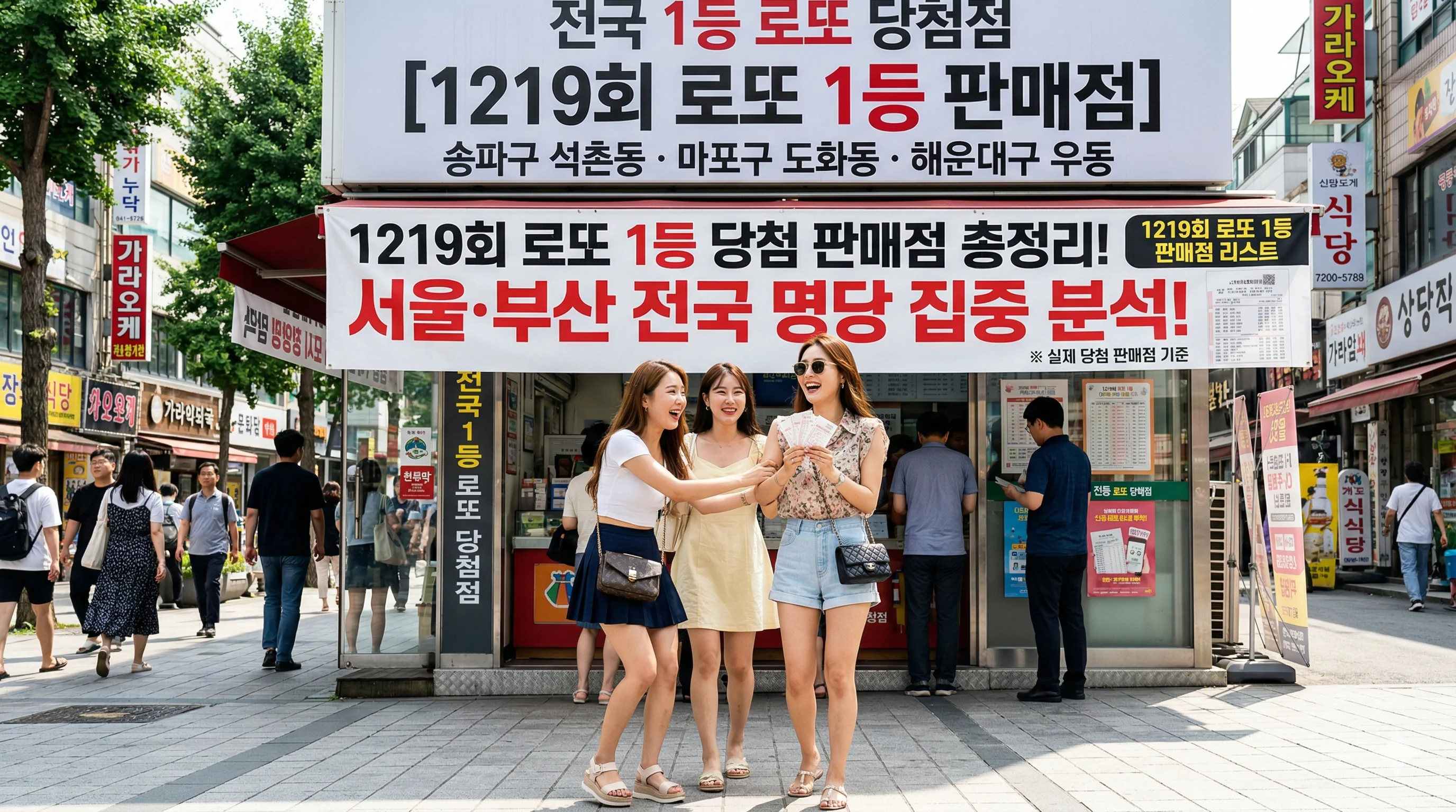 제1219회 로또 당첨 번호, 당첨 지역 판매점 리스트, 전국 로또 명당 리스트