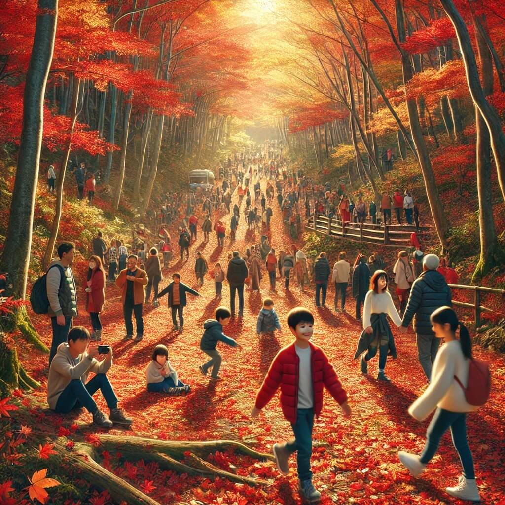 청송군-주왕산-단풍즐기는-사람들