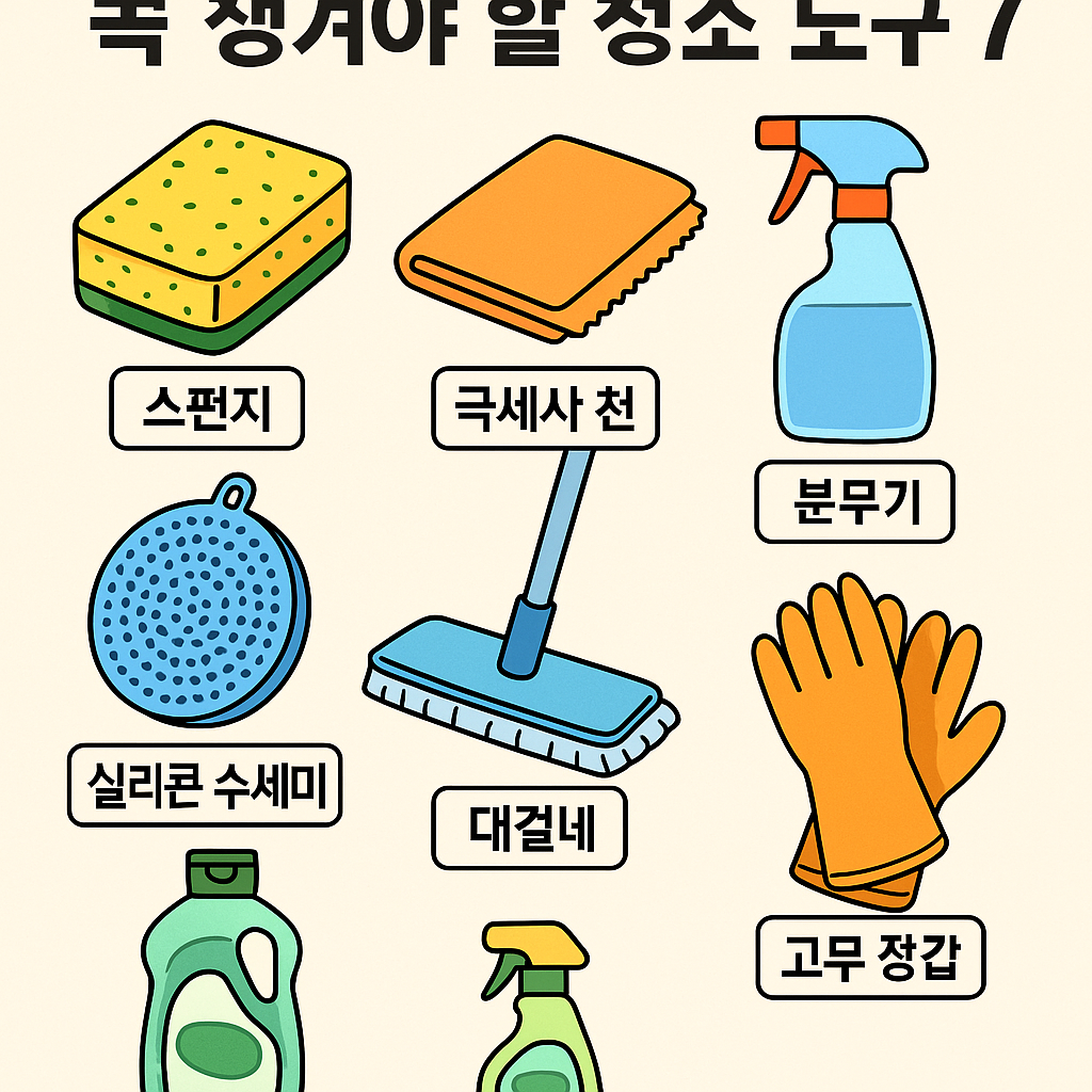 주방 청소할 때 꼭 챙겨야 할 청소 도구 7가지