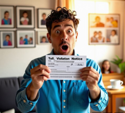 통행료 독촉장에 놀란사람