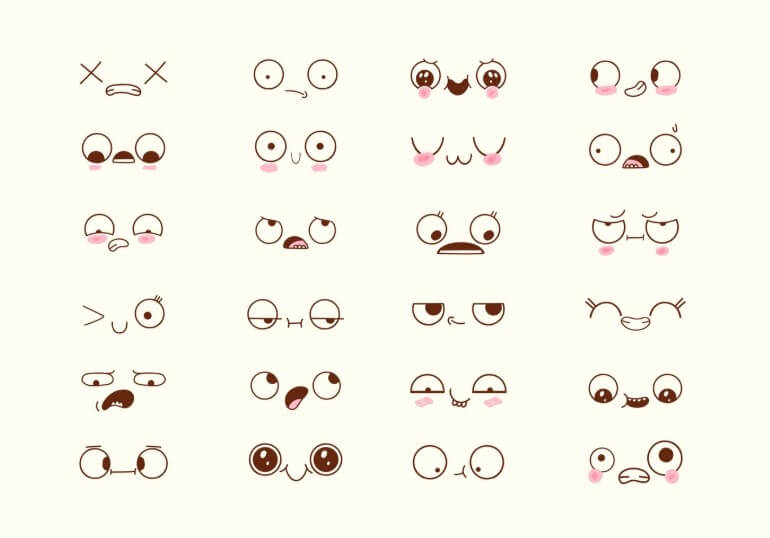 눈의 여러 가지 표정들