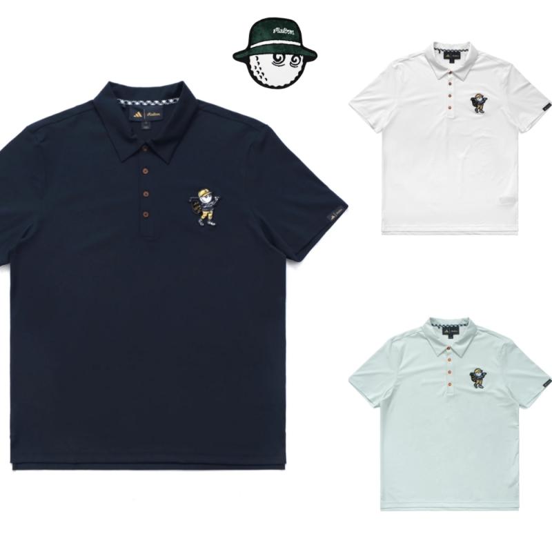 아디다스 말본 화이트 블랙 폴로 반팔 티셔츠