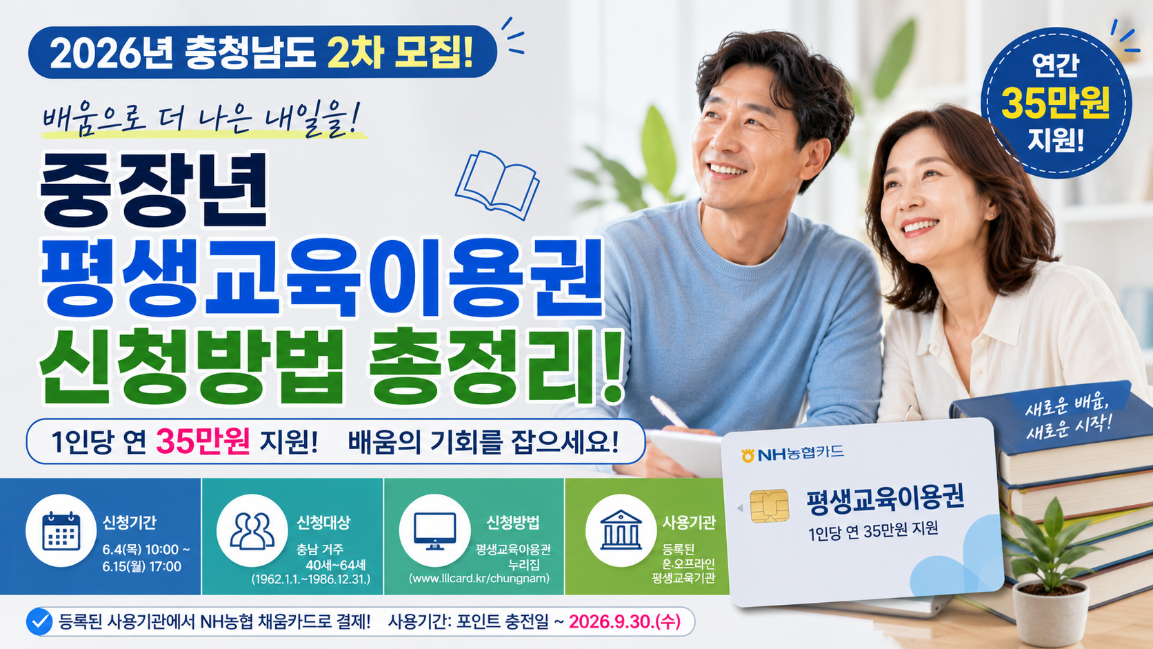충남 평생교육이용권 (신청자격, 바우처, 사용기관)