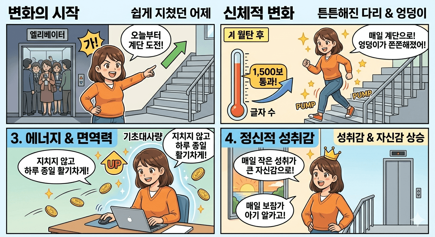 엘리베이터 대신 계단 오르기 효과