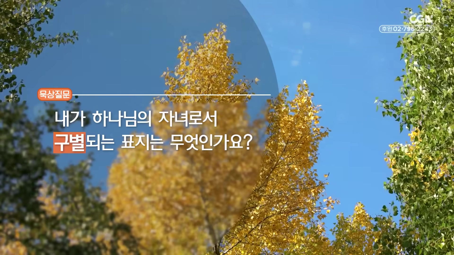 내가 하나님의 자녀로서 구별되는 표지는 무엇인가요?