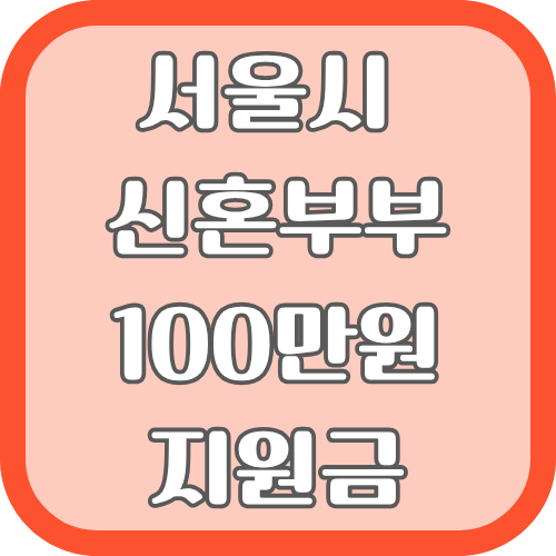 서울시 신혼부부 100만원지원 신청방법,자격요건,준비서류