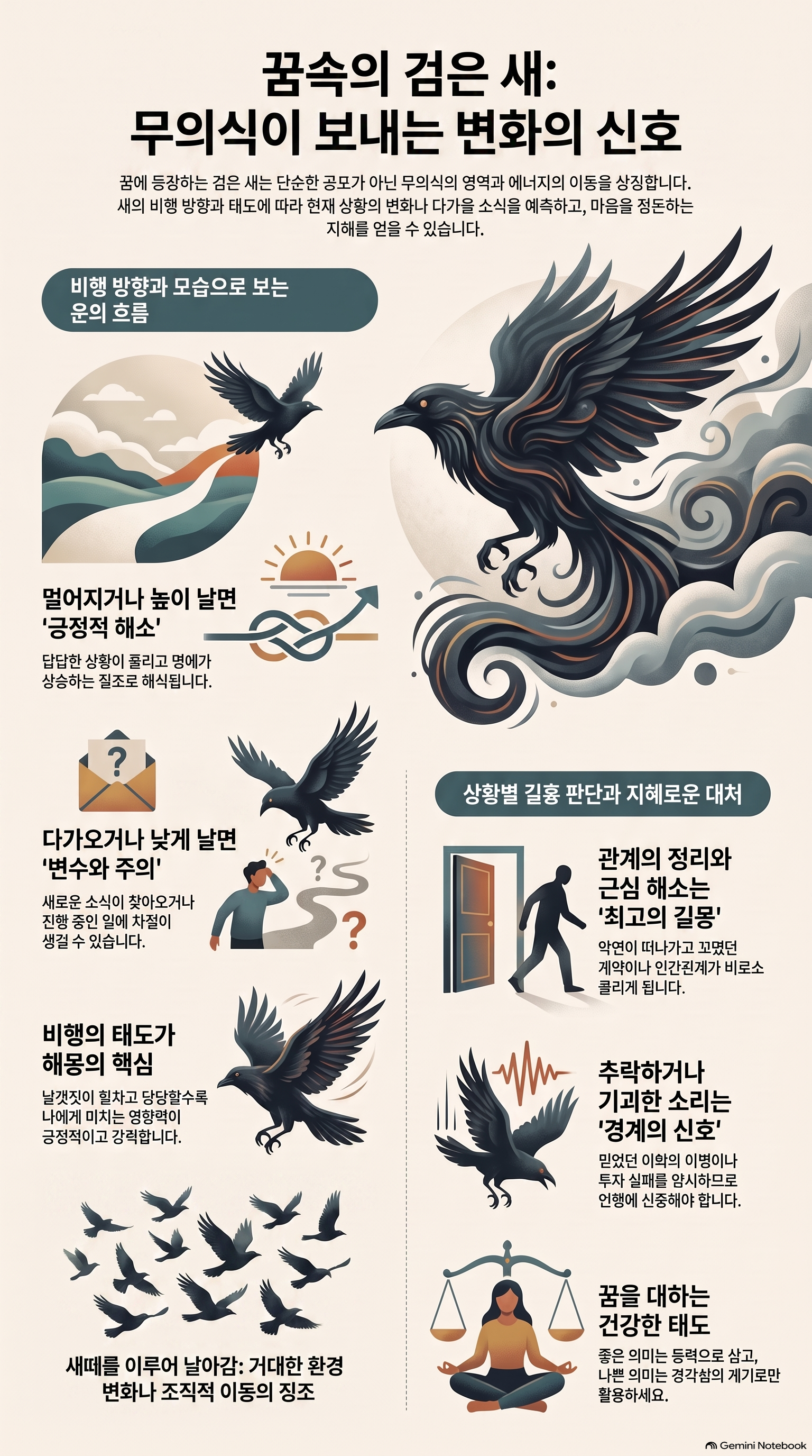 검은 새가 날아가는 꿈