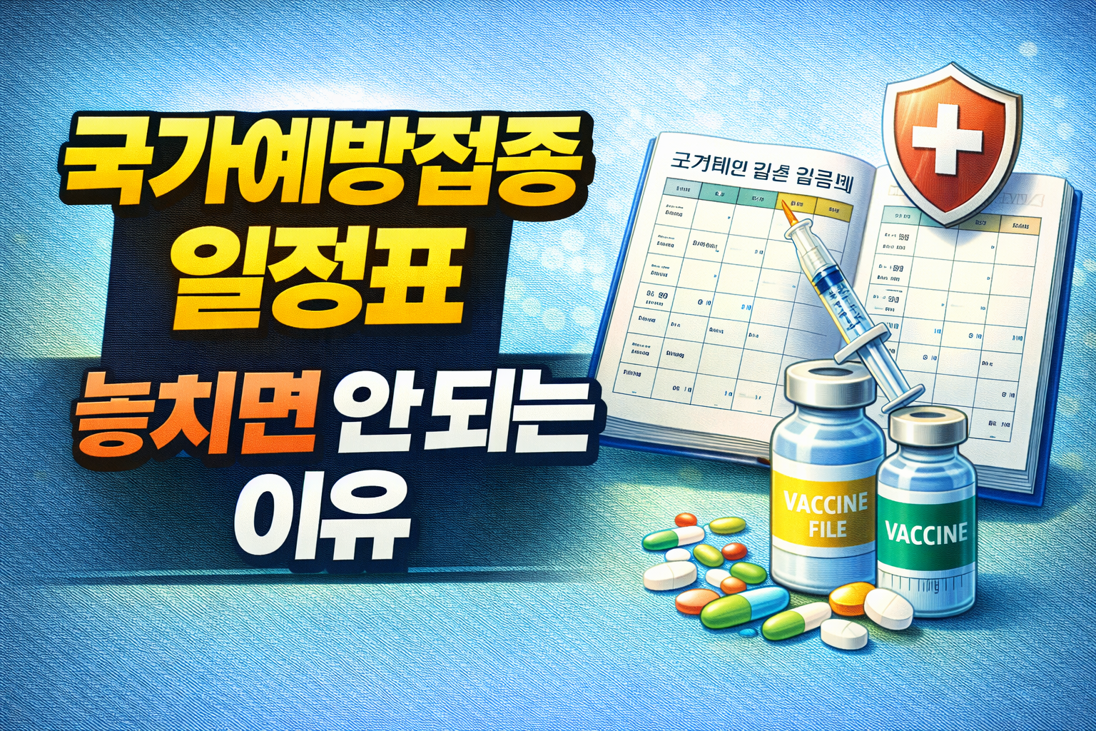 국가예방접종 일정표 놓치면 안 되는 이유