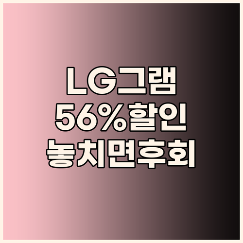 LG 그램, 56% 파격 할인! 이 