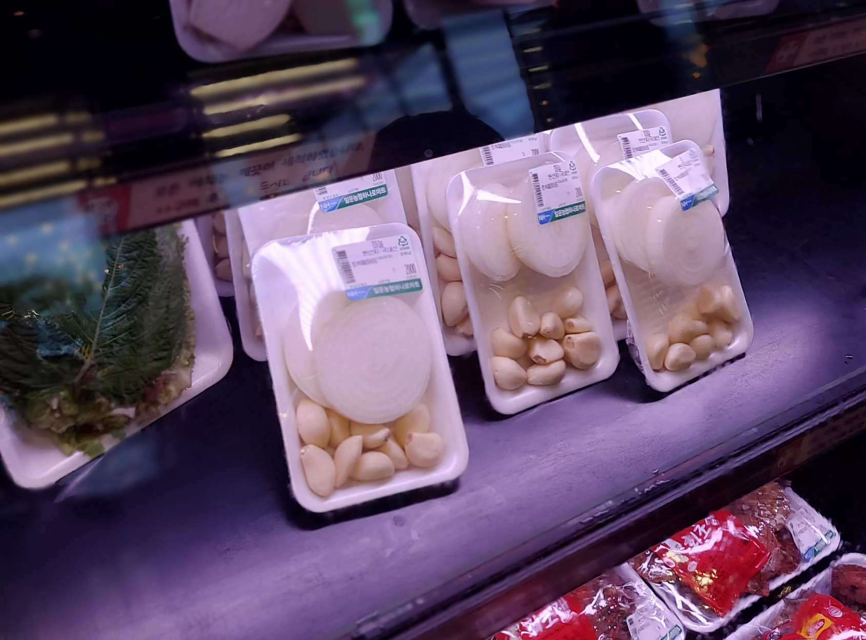 소노캄 거제 바베큐 팩토리 판매중인 새송이와 양파, 마늘