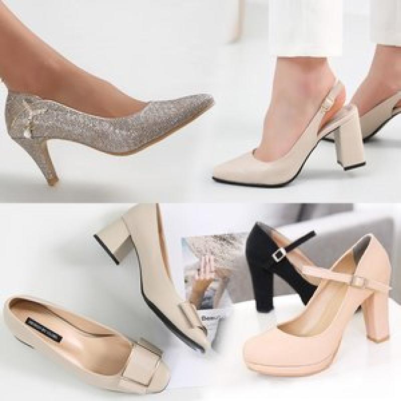 유즈 슬링백 힐 펌프스 여성 정장 구두 메리제인 로퍼 여자