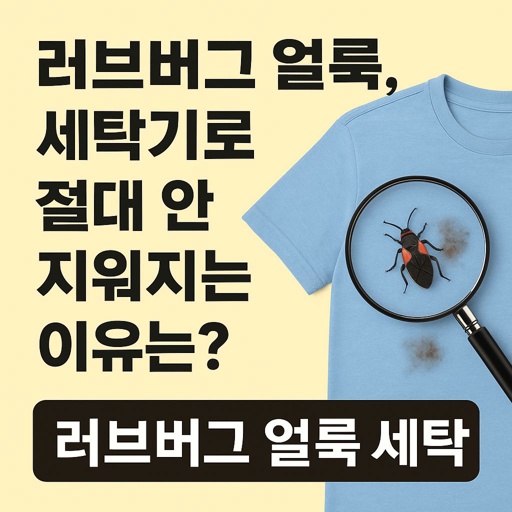 러브버그 얼룩, 세탁기로 절대 안 지워지는 이유는?