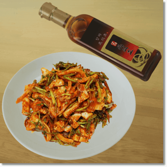 오징어 회와 흑초