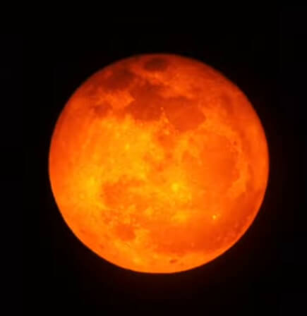 2025년 천체 이벤트 블러드문 관측 모습