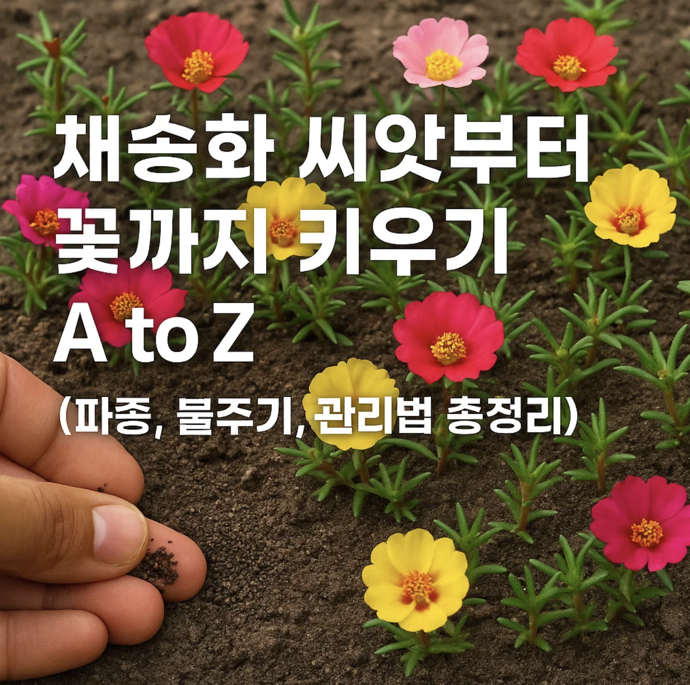 채송화 씨앗부터 꽃까지 키우기 A to Z (파종, 물주기, 관리법 총정리)