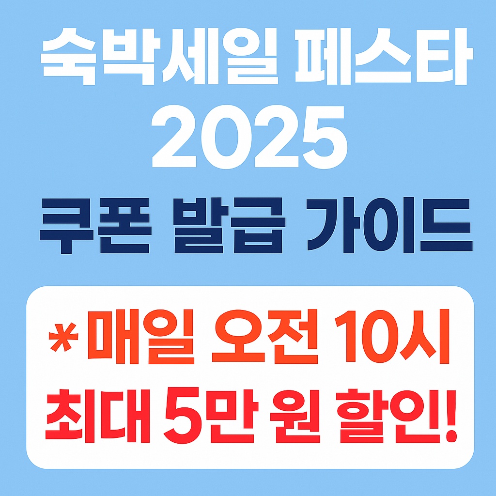 숙박세일 페스타 2025 - 쿠폰 발급 가이드